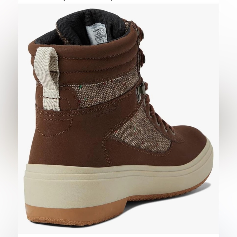 New Merrell Brown Lace-Up Boots with Cream Sole - Picture 7 of 14